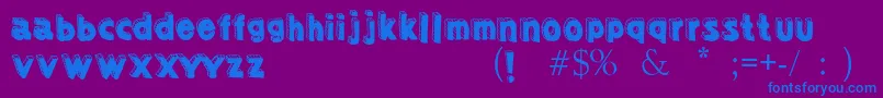 Sketched3Ddemomve-fontti – siniset fontit violetilla taustalla