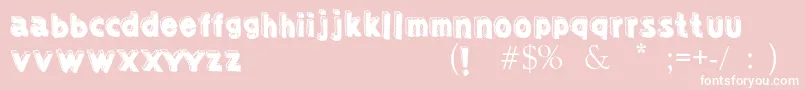 Sketched3Ddemomve-fontti – valkoiset fontit vaaleanpunaisella taustalla