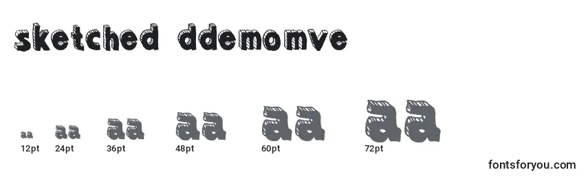 Размеры шрифта Sketched3Ddemomve