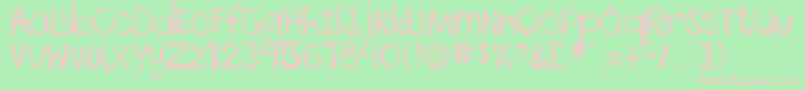 ThisFontIsStressed Font – Pink Fonts on Green Background