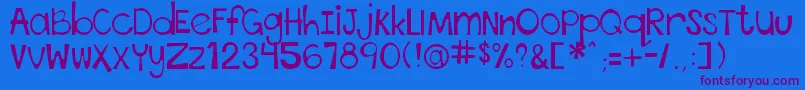 Police ThisFontIsStressed – polices violettes sur fond bleu