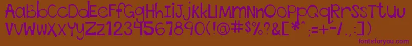 Шрифт ThisFontIsStressed – фиолетовые шрифты на коричневом фоне