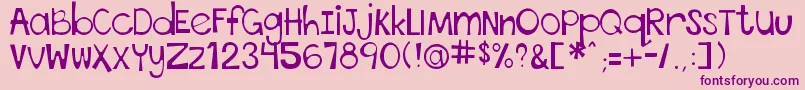 ThisFontIsStressed Font – Purple Fonts on Pink Background