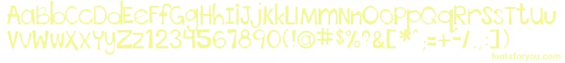 ThisFontIsStressed-fontti – keltaiset fontit valkoisella taustalla