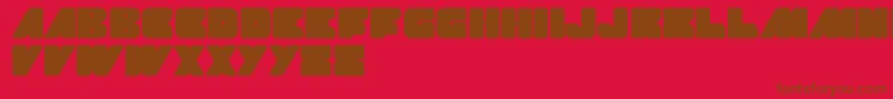 Шрифт MadeInEarth – коричневые шрифты на красном фоне