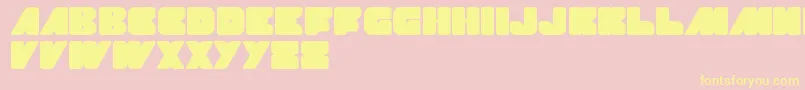MadeInEarth Font – Yellow Fonts on Pink Background