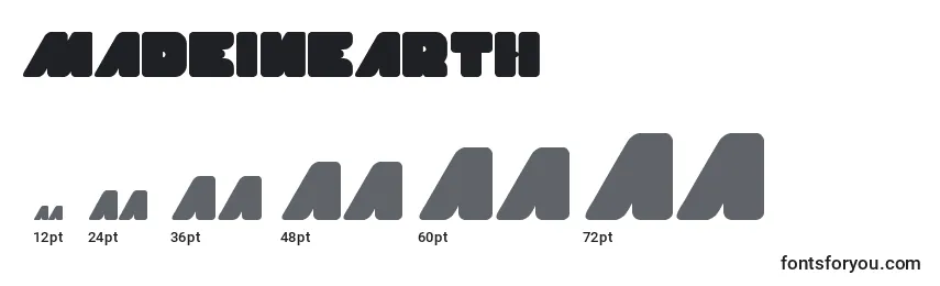 MadeInEarth Font Sizes