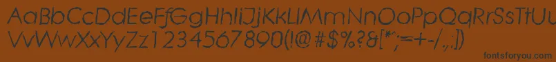 LiterarandomItalic-Schriftart – Schwarze Schriften auf braunem Hintergrund