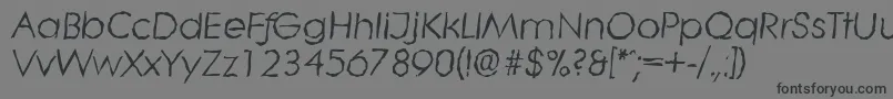 LiterarandomItalic Font – Black Fonts on Gray Background
