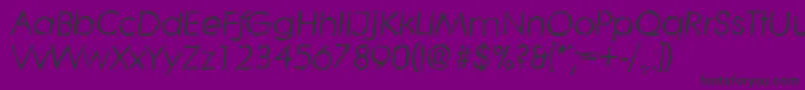LiterarandomItalic-Schriftart – Schwarze Schriften auf violettem Hintergrund