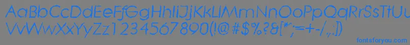 LiterarandomItalic Font – Blue Fonts on Gray Background
