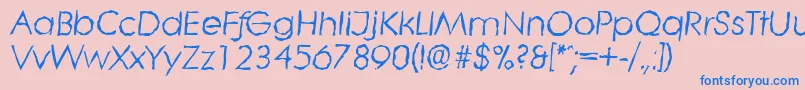 Шрифт LiterarandomItalic – синие шрифты на розовом фоне