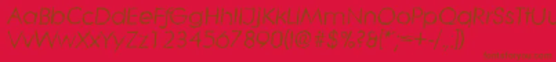 LiterarandomItalic Font – Brown Fonts on Red Background