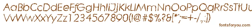 LiterarandomItalic Font – Brown Fonts on White Background