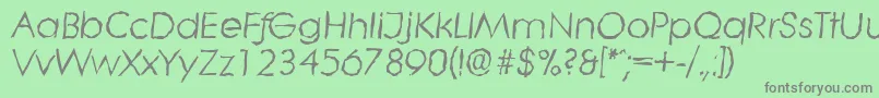 LiterarandomItalic-Schriftart – Graue Schriften auf grünem Hintergrund