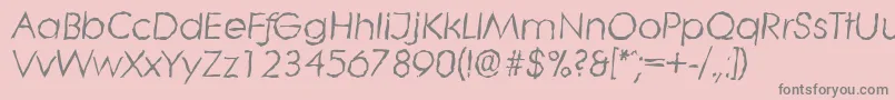 LiterarandomItalic Font – Gray Fonts on Pink Background