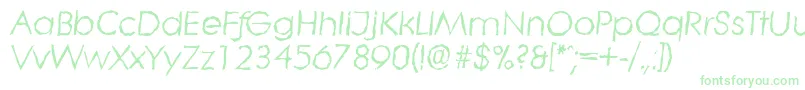 LiterarandomItalic-Schriftart – Grüne Schriften auf weißem Hintergrund