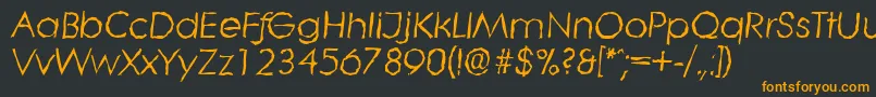 Шрифт LiterarandomItalic – оранжевые шрифты на чёрном фоне