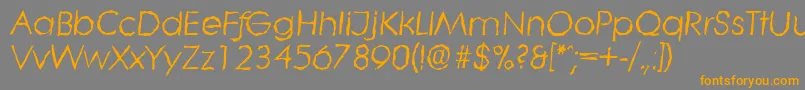Czcionka LiterarandomItalic – pomarańczowe czcionki na szarym tle