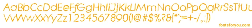 LiterarandomItalic Font – Orange Fonts on White Background