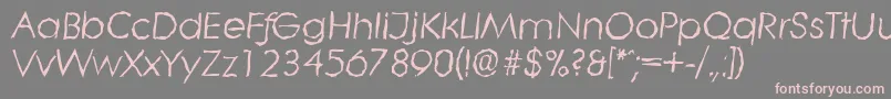Шрифт LiterarandomItalic – розовые шрифты на сером фоне