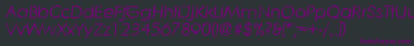 LiterarandomItalic Font – Purple Fonts on Black Background