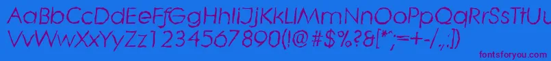 Шрифт LiterarandomItalic – фиолетовые шрифты на синем фоне