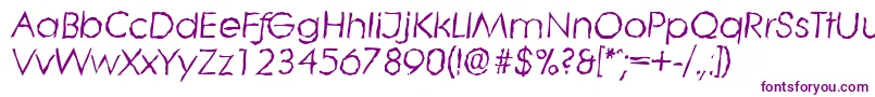LiterarandomItalic Font – Purple Fonts on White Background