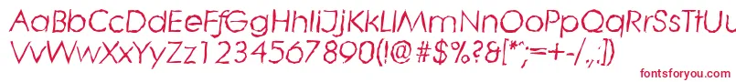 フォントLiterarandomItalic – 赤い文字