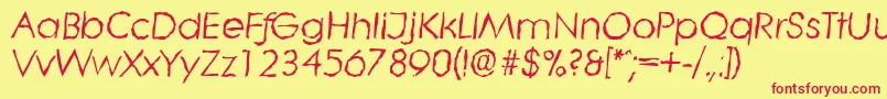 Шрифт LiterarandomItalic – красные шрифты на жёлтом фоне