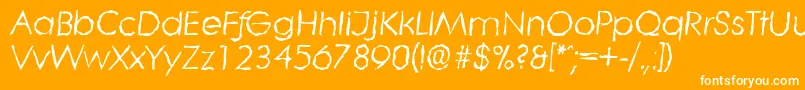 LiterarandomItalic Font – White Fonts on Orange Background