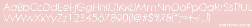 LiterarandomItalic Font – White Fonts on Pink Background