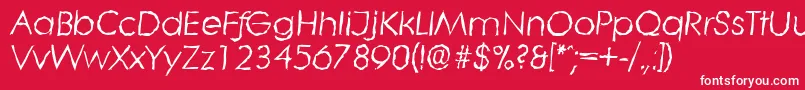LiterarandomItalic Font – White Fonts on Red Background