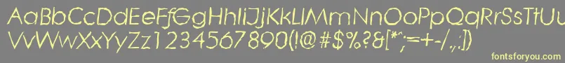 LiterarandomItalic Font – Yellow Fonts on Gray Background