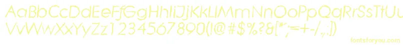 Шрифт LiterarandomItalic – жёлтые шрифты