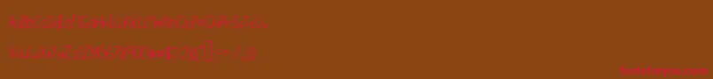 Pudding Font – Red Fonts on Brown Background