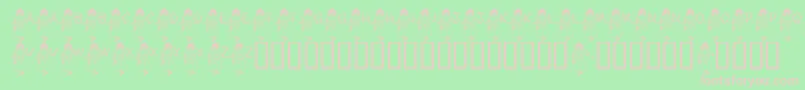 FlFlowerGirl Font – Pink Fonts on Green Background