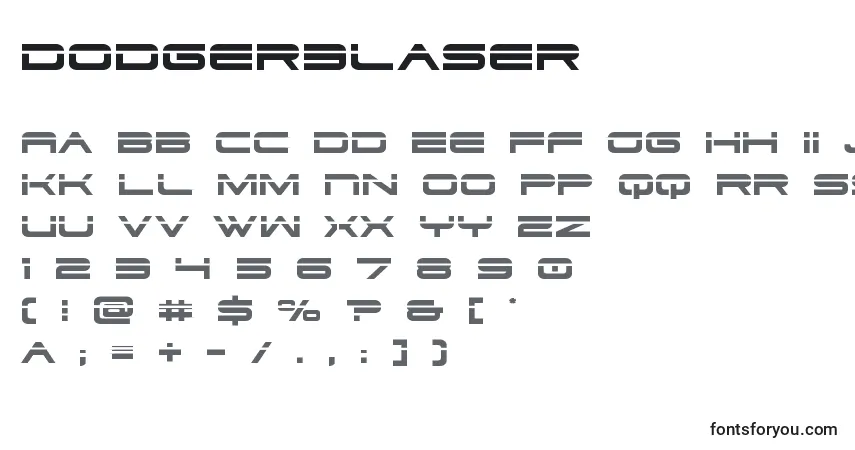 Fuente Dodger3laser - alfabeto, números, caracteres especiales