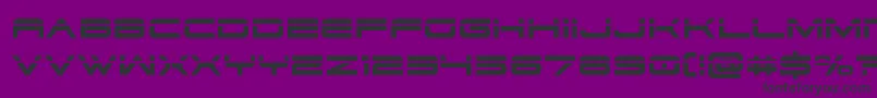 Czcionka Dodger3laser – czarne czcionki na fioletowym tle
