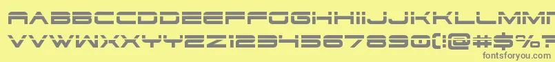 Dodger3laser Font – Gray Fonts on Yellow Background