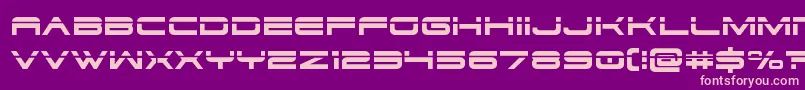 Fonte Dodger3laser – fontes rosa em um fundo violeta