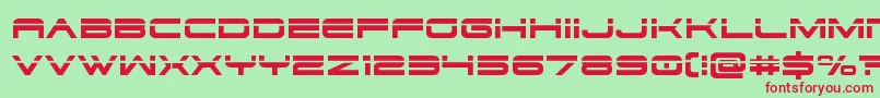 Dodger3laser Font – Red Fonts on Green Background