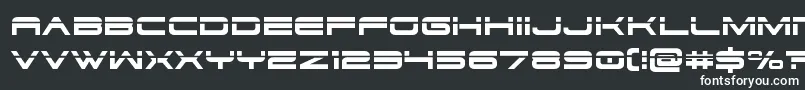 Dodger3laser-fontti – valkoiset fontit mustalla taustalla