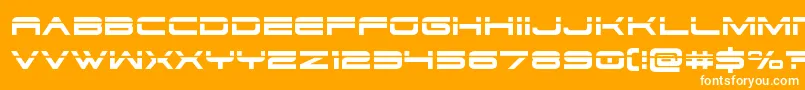 Шрифт Dodger3laser – белые шрифты на оранжевом фоне