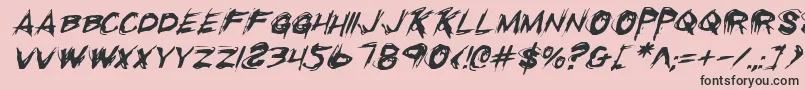 RighteousKillItalic Font – Black Fonts on Pink Background