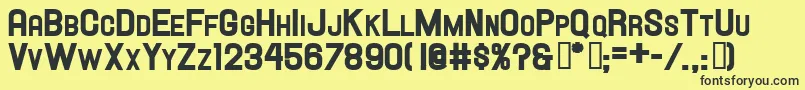 Hallandalescheavy Font – Black Fonts on Yellow Background