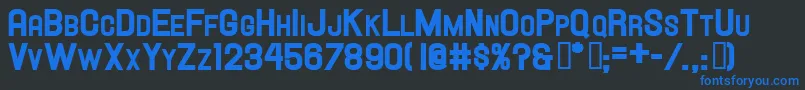 Hallandalescheavy Font – Blue Fonts on Black Background