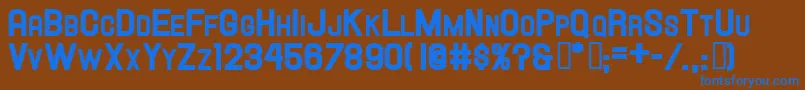 Hallandalescheavy Font – Blue Fonts on Brown Background