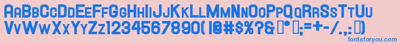 Hallandalescheavy Font – Blue Fonts on Pink Background