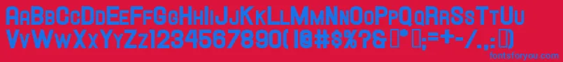 Hallandalescheavy Font – Blue Fonts on Red Background